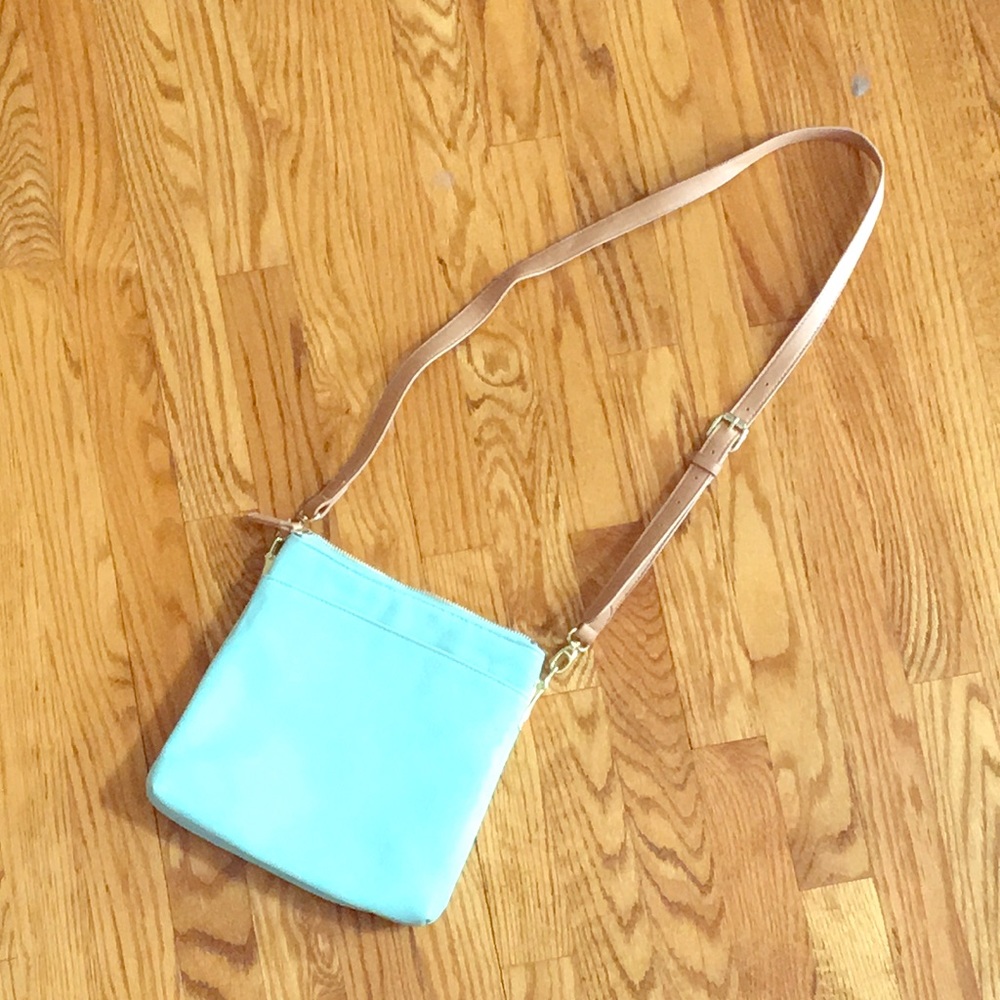 Mint green cross body bag
